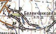 Топографическая карта Беленченковки