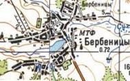 Topographic map of Berbenytsi