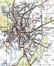 Топографічна карта Котельви