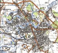 Топографічна карта Миргорода