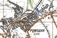 Topographic map of Romodan