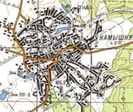 Топографическая карта Камышни