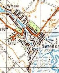 Топографическая карта Чутовки
