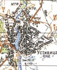 Topographic map of Ustyvytsya