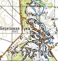 Topographic map of Berezova Luka