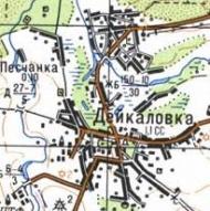 Топографическая карта Дейкаловки