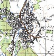 Топографічна карта Лютенької