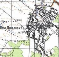 Топографическая карта Великой Павловки