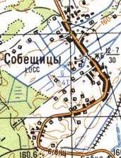 Топографічна карта Собіщиців