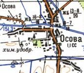 Topographic map of Osova