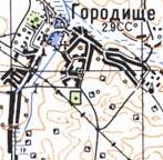 Topographic map of Gorodishche