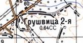 Topographic map of Grushvytsya Druga