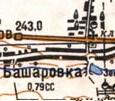 Топографічна карта Башарівки