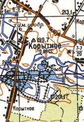 Топографічна карта Коритного