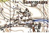 Топографічна карта Білогородки