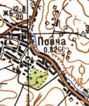 Topographic map of Povcha