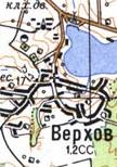 Topographic map of Verkhiv