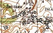 Topographic map of Lystvyn