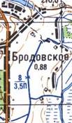 Topographic map of Brodivske