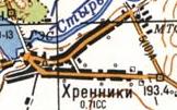 Топографічна карта Хрінниок