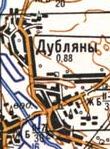 Топографічна карта Дублянів