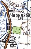 Topographic map of Chernyakhiv