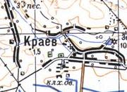 Топографічна карта Краєва