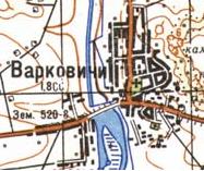 Topographic map of Varkovychi