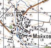 Topographic map of Maykiv