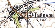 Топографическая карта Тайкур