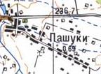 Топографічна карта Пашуок