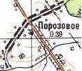 Topographic map of Porozove