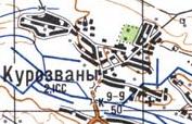 Топографічна карта Курозванів