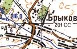 Topographic map of Brykiv