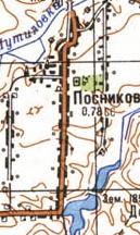 Топографічна карта Посникового
