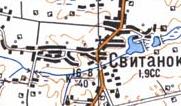 Топографическая карта Свитанка
