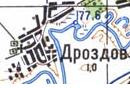 Топографическая карта Дроздова