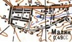 Топографическая карта Малина
