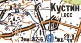 Topographic map of Kustyn