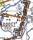 Topographic map of Korost