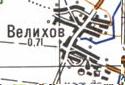 Topographic map of Velykhiv