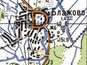 Topographic map of Blazhove