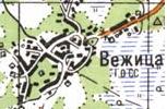 Topographic map of Vezhytsya