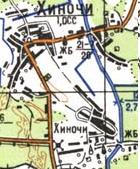 Топографічна карта Хиночих
