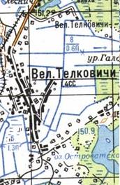 Topographic map of Velyki Telkovychi