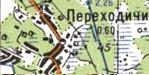 Topographic map of Perekhodychi