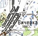Топографическая карта Вичевки