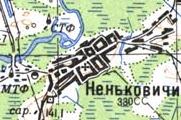 Топографічна карта Неньковичів