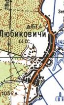 Topographic map of Lyubykovychi