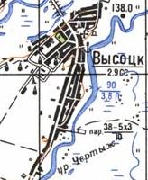 Топографическая карта Высоцка